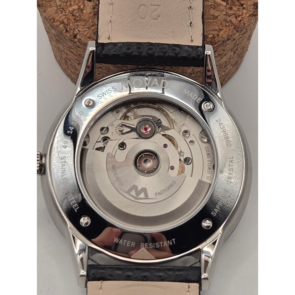 Movado 1881 Automatic Men's Watch 49.1.14.1290 Luxury Exhibition Caseback Box - Picture 8 of 13